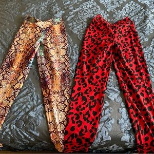 Two Pairs LiCi Fit Leggings Size L